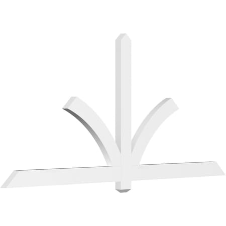 Ekena Millwork Redmond Architectural Grade PVC Gable Bracket, 84"W x 38 1/2"H x 2"D x 4"F, 11/12 Pitch GBP084X39X0204RED00